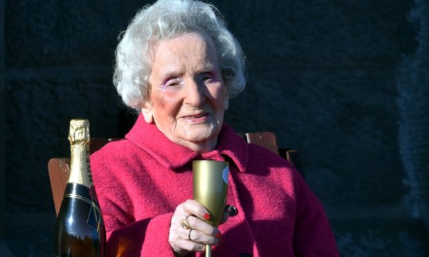 Catherine Smith celebrating her 105th birthday