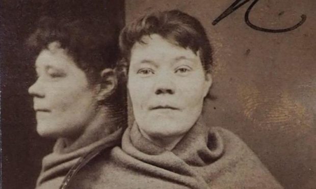 The steely stare of Catherine Anderson, twice tried for infanticide.