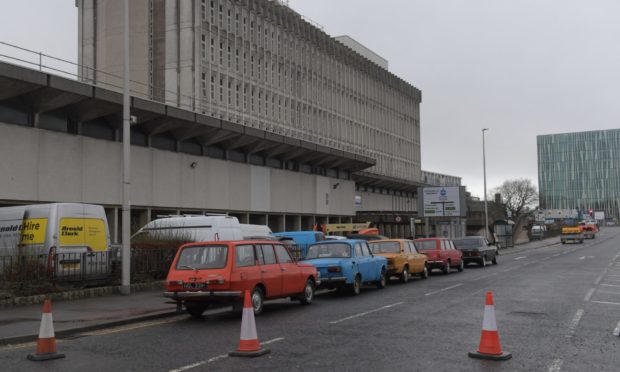 Parts of Tillydrone Avenue were closed off as the crew of Tetris transformed it into Soviet Russia.