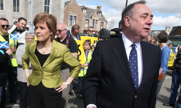 Nicola Sturgeon and Alex Salmond.