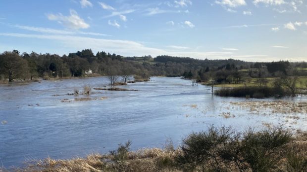 Flooding at Peterculter Golf Club.