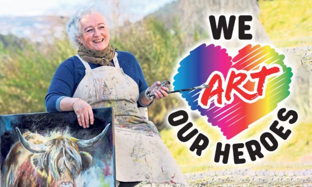 Artist Mel Shand, pictured in Finzean