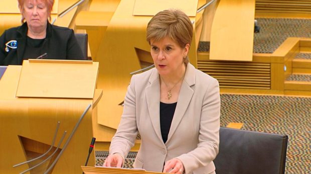 First Minister Nicola Sturgeon.