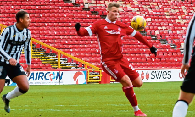 Aberdeen loan forward Florian Kamberi.