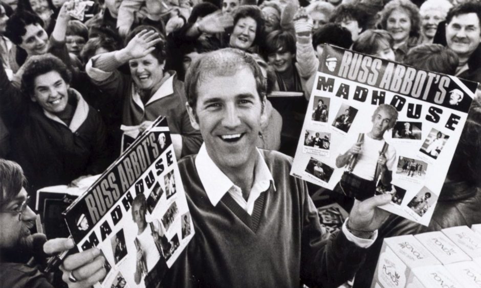 Comedian Russ Abbot was the Wonder of Woolies in 1983 as scores of his fans turned up at the Union Street as he signed copies of his new album. Russ was touring Scotland for the first time and played the Aberdeen Capitol and the Eden Court, Inverness.