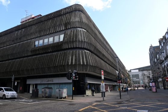 The John Lewis store on George Street, Aberdeen.