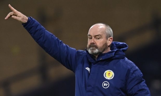 Scotland manager Steve Clarke during the 4-0 defeat of Faroe Islands.