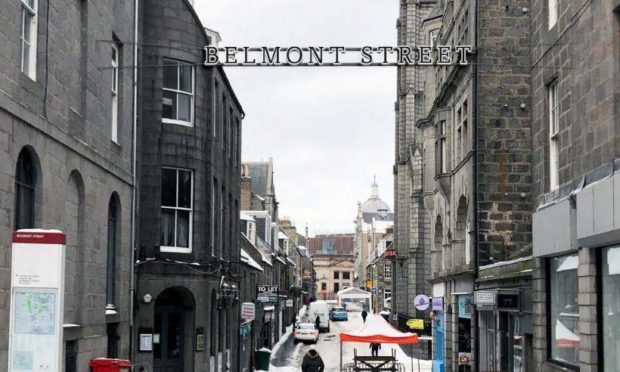 How one of the signs above Belmont Street could look.