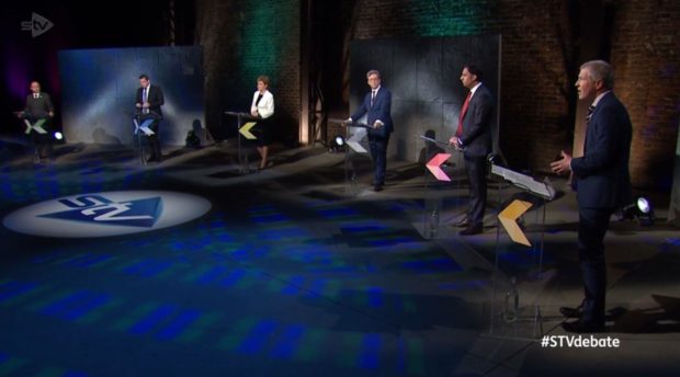 The leader's during Tuesday night's debate
