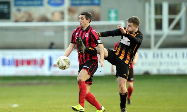 Inverurie Locos captain Neil McLean, left