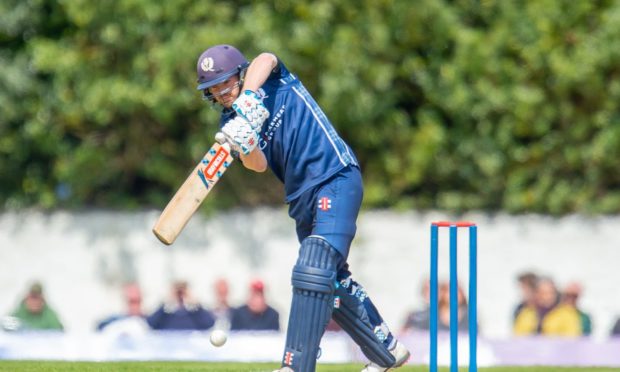 Matthew Cross batting for Scotland