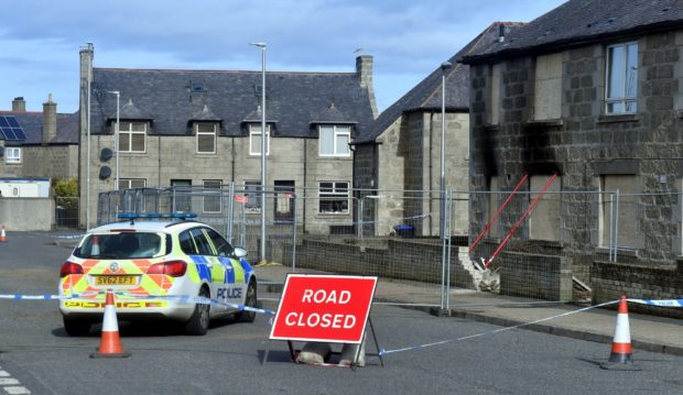 The destroyed homes in Moray Road, Fraserburgh, in March 2020.
Pic by...............Chris Sumner
Taken...............8/3/2020
