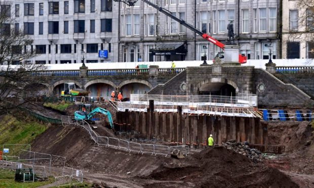 Work has been ongoing at Union Terrace garens as part of a regeneration project.
