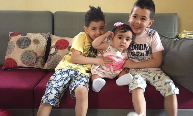 Nadia El-Nakla's nephews, Amjid and Majid, and niece, Layla.
