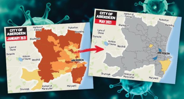 Latest Covid cases per neighbourhood in Aberdeen City/Shire Picture shows; Latest Covid cases per neighbourhood in Aberdeen City/Shire. NA. Supplied by Callum Main Date; 27/04/2021