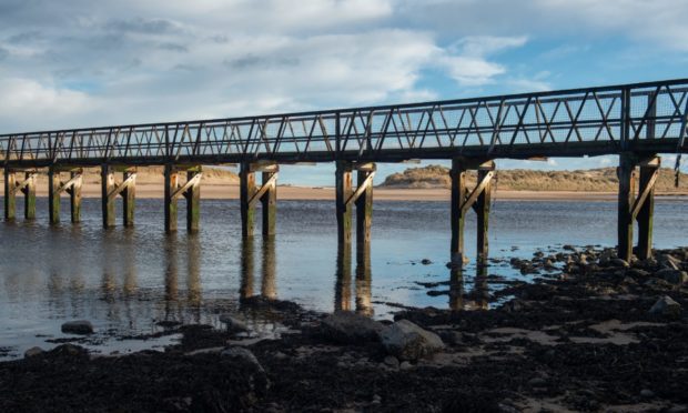 Lossiemouth East Beach bridge.