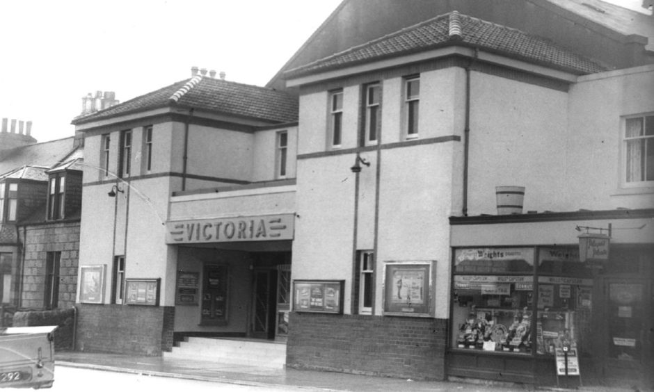 The facade of Inverurie's Victoria Cinema pictured during the mid-20th Century.