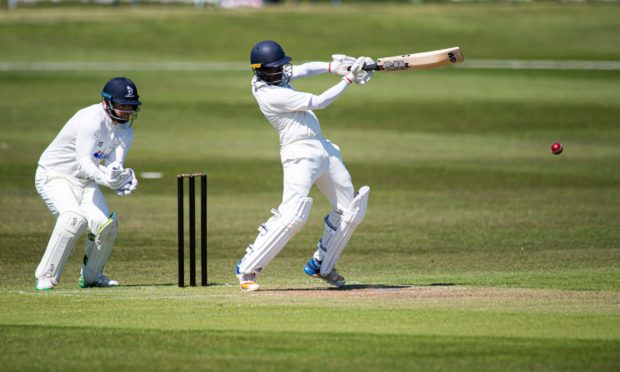 CR0028549
In pic... Aberdeenshire CC batting against Strathmore at Mannofield
18 yo Aayush Dasmahaptra on his way to 66 from 83 balls
Wullie Marr / DCT Media 29-05-2021