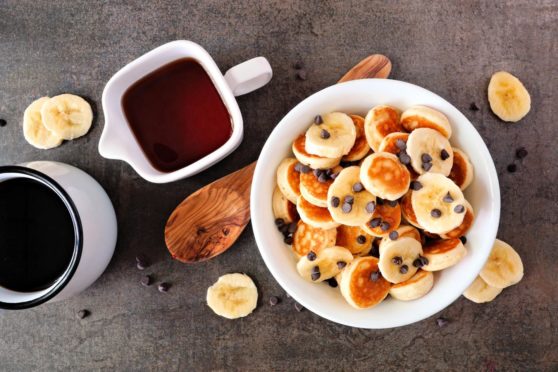 Banana pancake bites.