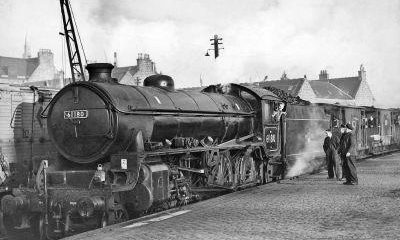 Though the Deeside rail line closed to passenger traffic in February 1966 freight trains continued to run until the end of that year. In this picture, the last Deeside freight train gets up steam to make the final run to Culter on December 30 with 30 rail enthusiasts on board. In its heyday the Deeside line carried 72 trains a day, including the suburban service, and with Balmoral near the Ballater terminus, probably carried more Royal passengers than any other line in Britain.