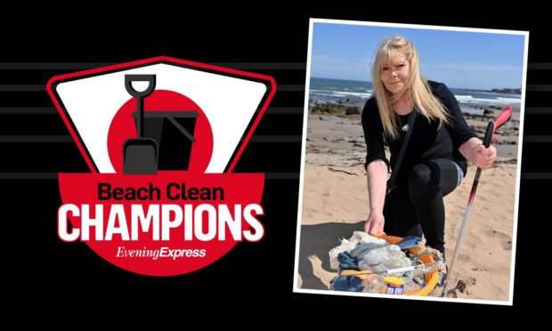 Theresa Ritchie at Craigewan Beach in Peterhead.