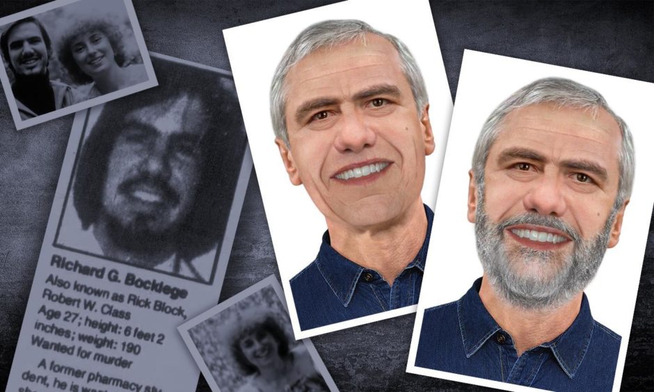 Inverness forensic artist Hew Morrison has created images of 23 year old murderer Richard Bocklage now aged 65