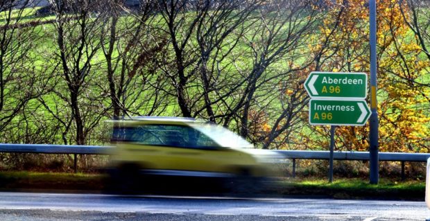 The A96 at Huntly. Picture by Chris Sumner.