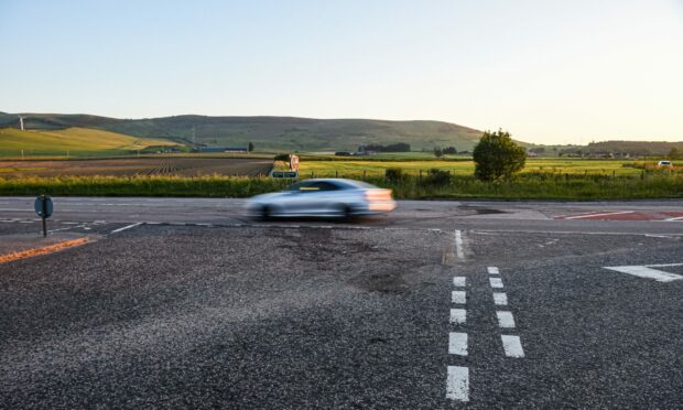 The A96 remains closed at Huntly following a collision between a car and a lorry.