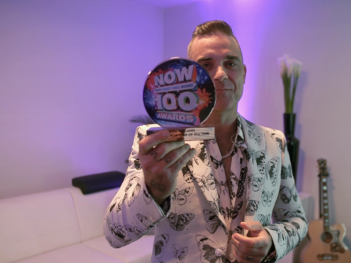 Robbie Williams features on Now 100 and was named the greatest Now star of all time (Now/PA)