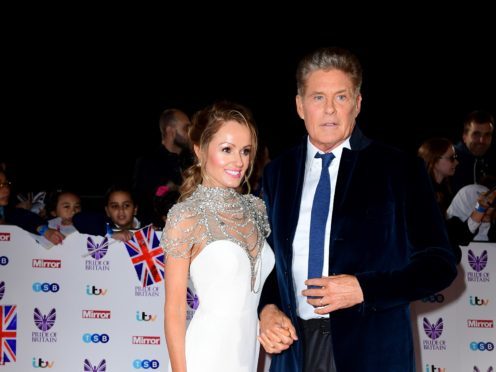 David Hasselhoff has married his British girlfriend, Hayley Roberts (Ian West/PA)