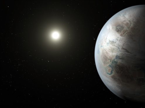 Artist’s impression of ‘Earth’s cousin’, Kepler 452b. (Nasa/JPL-Caltech/T Pyle/PA)