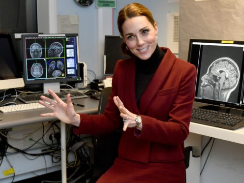 The Duchess of Cambridge visited a UCL developmental neuroscience lab in central London (Arthur Edwards/The Sun/PA)
