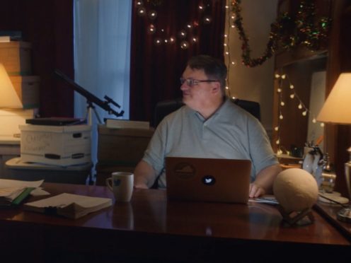 A screenshot of Twitter UK’s Christmas advert starring John Lewis (TwitterUK/YouTube)