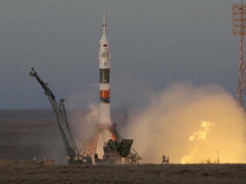 The Soyuz-FG rocket booster with Soyuz MS-11 space ship carrying a new crew to the International Space Station, ISS, blasts off at the Russian leased Baikonur cosmodrome in Kazakhstan (AP Photo/Dmitri Lovetsky)