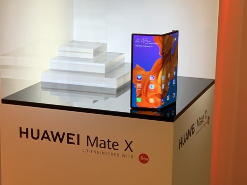 Huawei claims the Mate X is the ‘world’s fastest foldable 5G smartphone’ (Martyn Landi/PA)