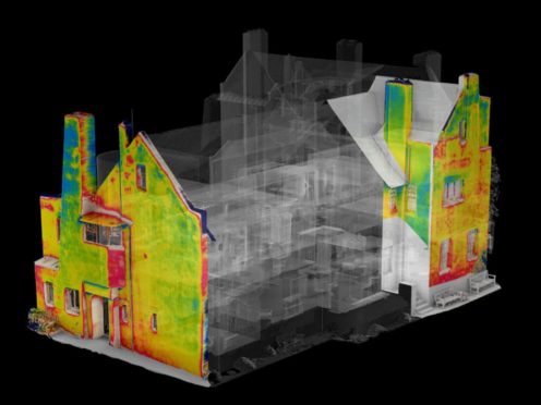 Thermal imaging has revealed areas of damp at The Hill House (National Trust for Scotland/PA)