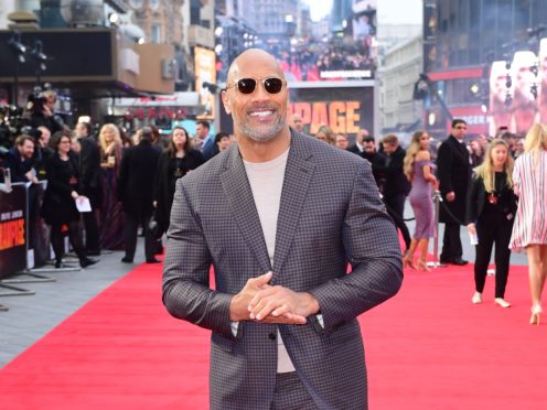Dwayne ‘The Rock’ Johnson said Kevin Hart is ‘doing very well’ after he suffered back injuries in car crash (Ian West/PA)
