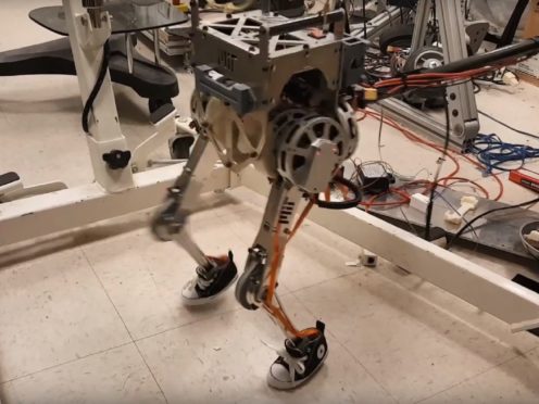 The two-legged robot (Screenshot/YouTube)