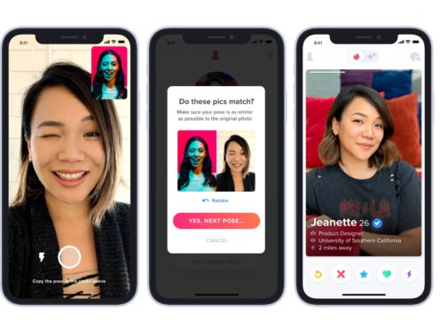 Tinder’s new photo verification feature (Tinder/PA)