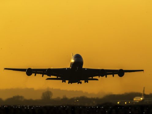 The scientists looked at the effects of climate change on plane take-offs (Steve Parsons/PA)
