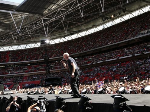 Phil Collins on stage with Genesis (Yui Mok/PA)