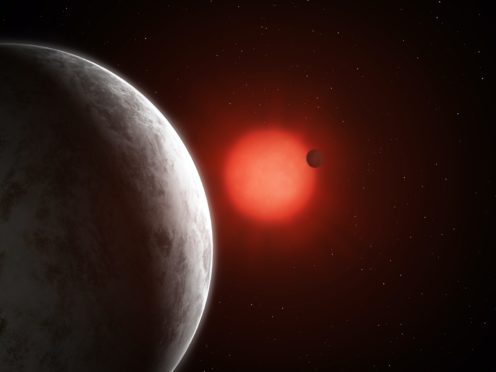 Artist’s impression of the multiplanetary system of newly discovered super-Earths orbiting nearby red dwarf Gliese 887 (Mark Garlick)