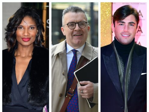Denise Lewis, Tom Watson, Jack Fincham (PA)