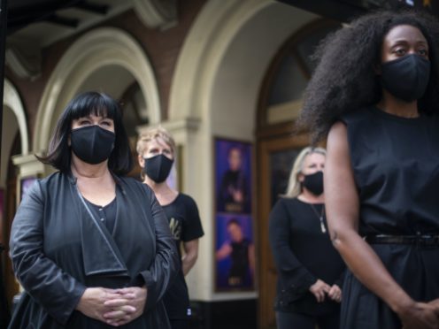 Dawn French and Beverley Knight outside the Lyric Theatre, central London (Victoria Jones/PA)