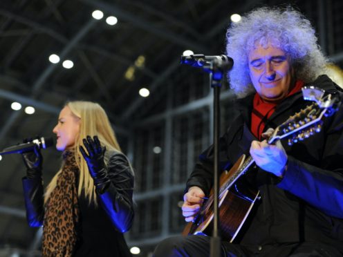 Brian May and Kerry Ellis (Jonathan Brady/PA)