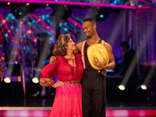Caroline Quentin and Johannes Radebe (Guy Levy/BBC/PA)