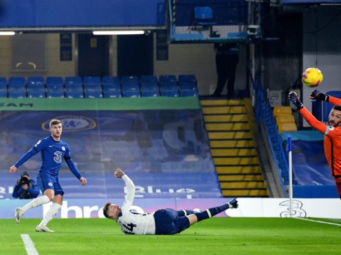 Timo Werner had an effort ruled out for offside in Chelsea’s draw with Tottenham (Justin Tallis/PA)