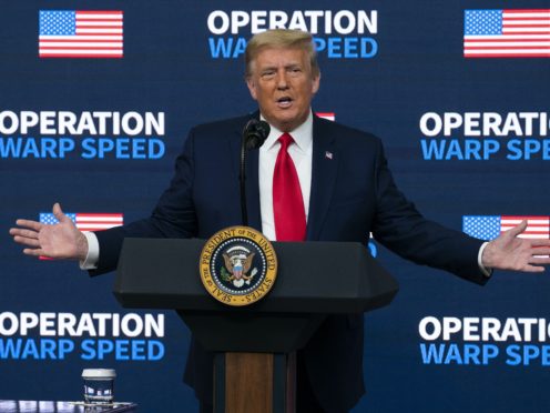 Donald Trump’s defiance and claims of a rigged election after his loss to Joe Biden have caught on among a growing number of Republicans ((Evan Vucci/AP)