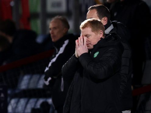Neil Lennon is facing the sack as Celtic manager after Sunday’s defeat to Ross County (Jeff Holmes/PA)
