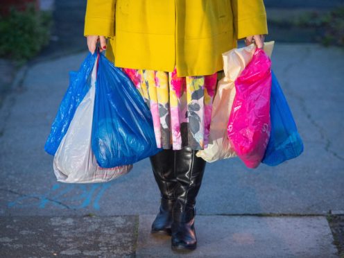 Friends of the Earth Scotland says there was a 80% reduction in the number of plastic bags given out during the first year of the charge (PA)